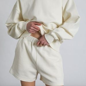 Oversized Terry Sweat Shorts Sand